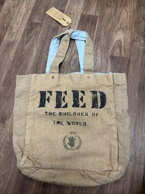 FEED The Children of The World Reversable Tote- Feed Sac/Denim Material